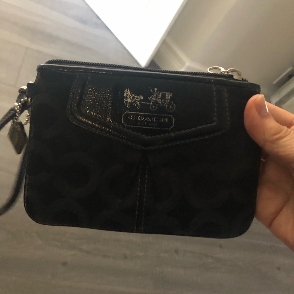 Coach Black Signature Clutch